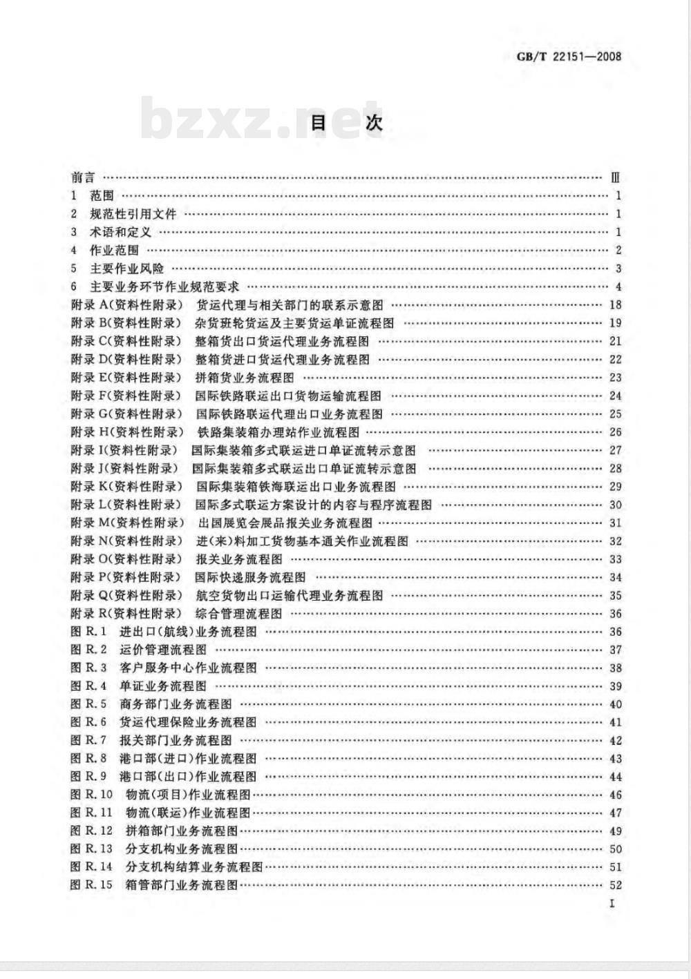 GB/T 22151-2008 国际货运代理作业规范