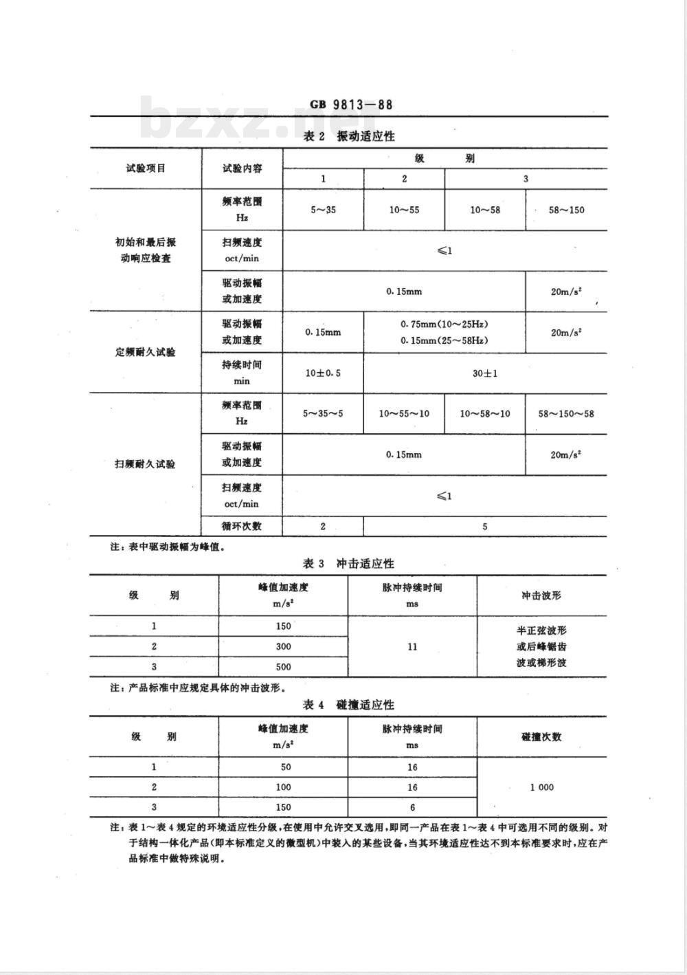 GB 9813-1988 微型数字电子计算机通用技术条件