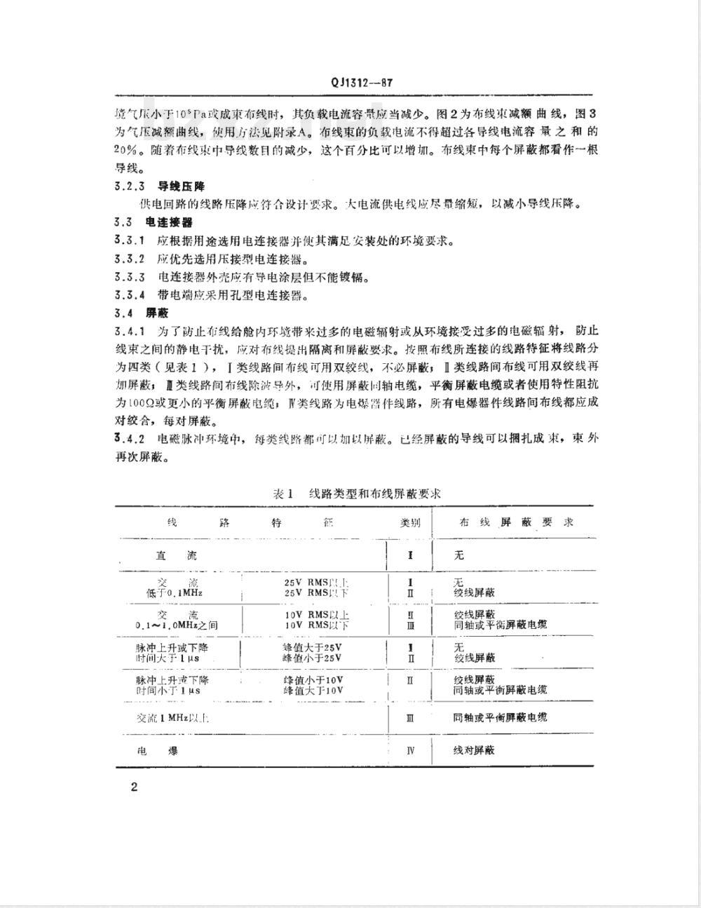QJ 1312-1987 卫星布线设计制造及验收技术条件