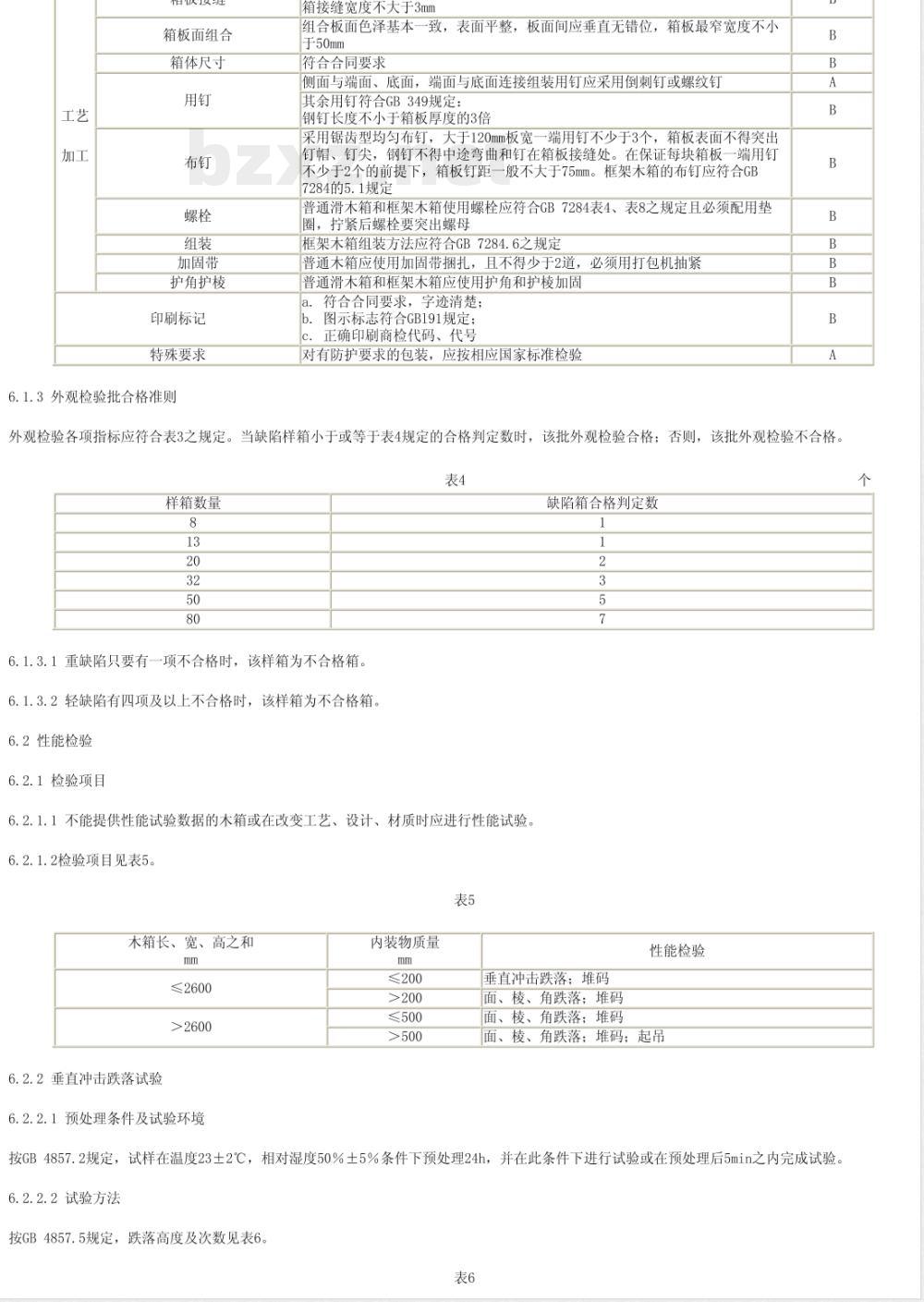 SN/T 0273-1993 出口商品运输包装 木箱检验规程