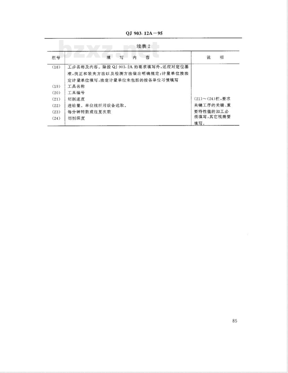 QJ A 903.12-1995 航天产品工艺文件管理制度 机械加工工艺文件编制规则