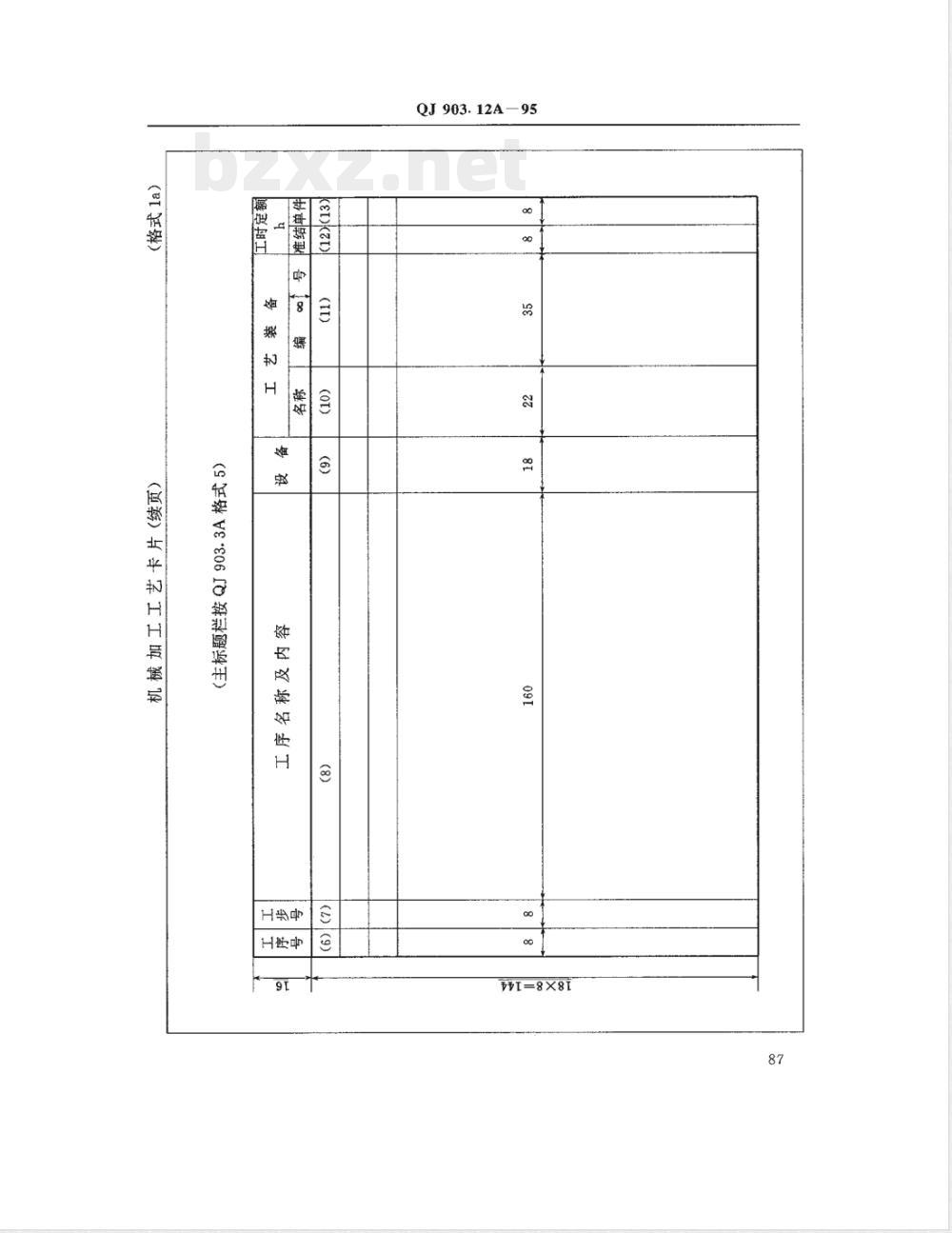 QJ A 903.12-1995 航天产品工艺文件管理制度 机械加工工艺文件编制规则