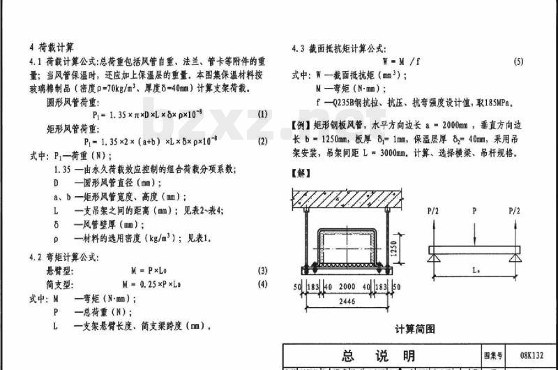 08K132 金属、非金属风管支吊架