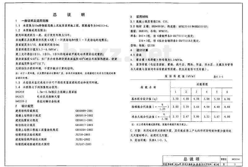 04G353-6 钢筋混凝土屋面梁