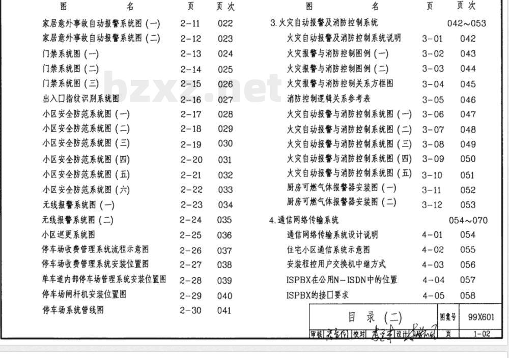 99X601 住宅智能化电气设计施工图集