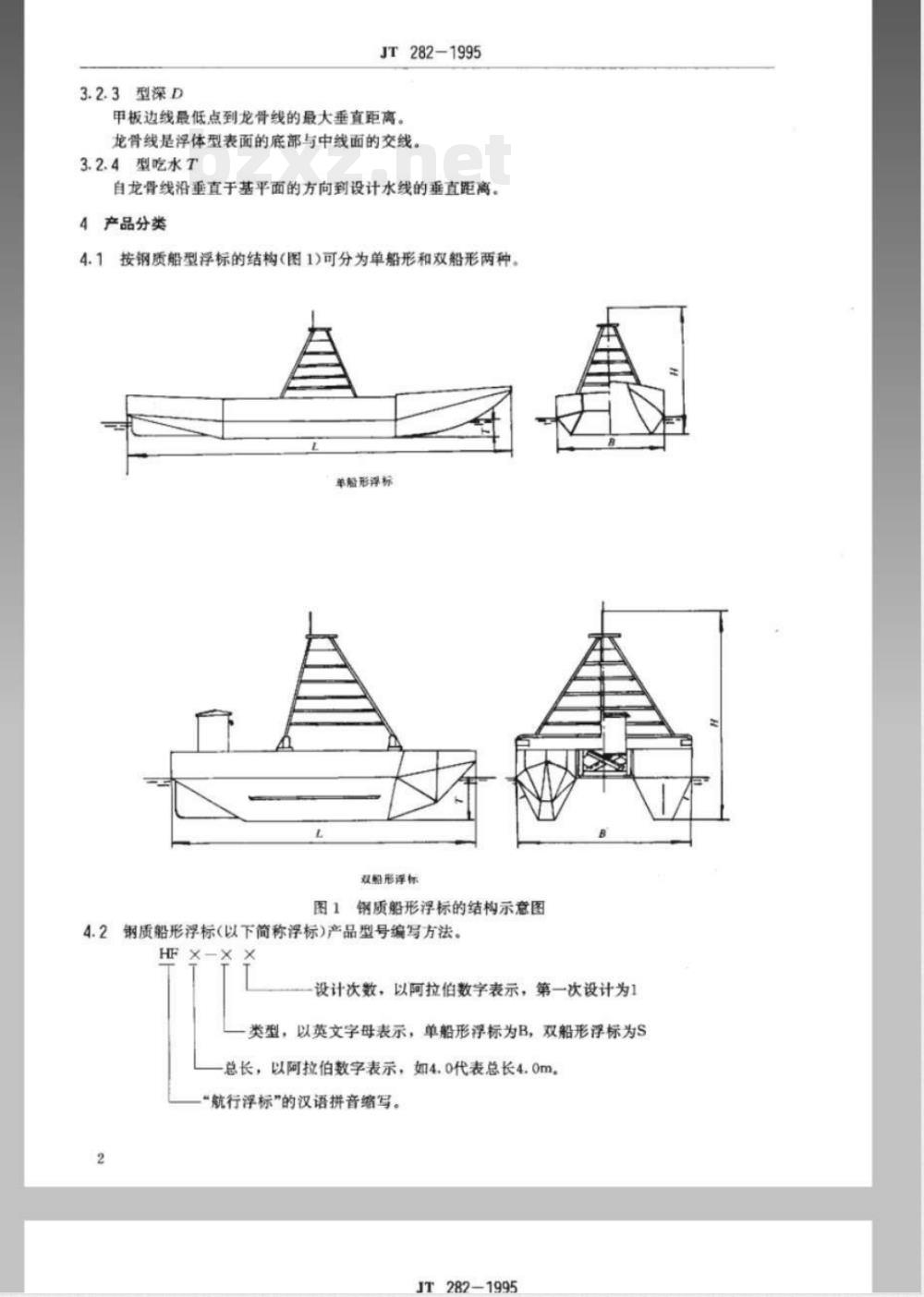 JT 282-1995 钢质船形浮标