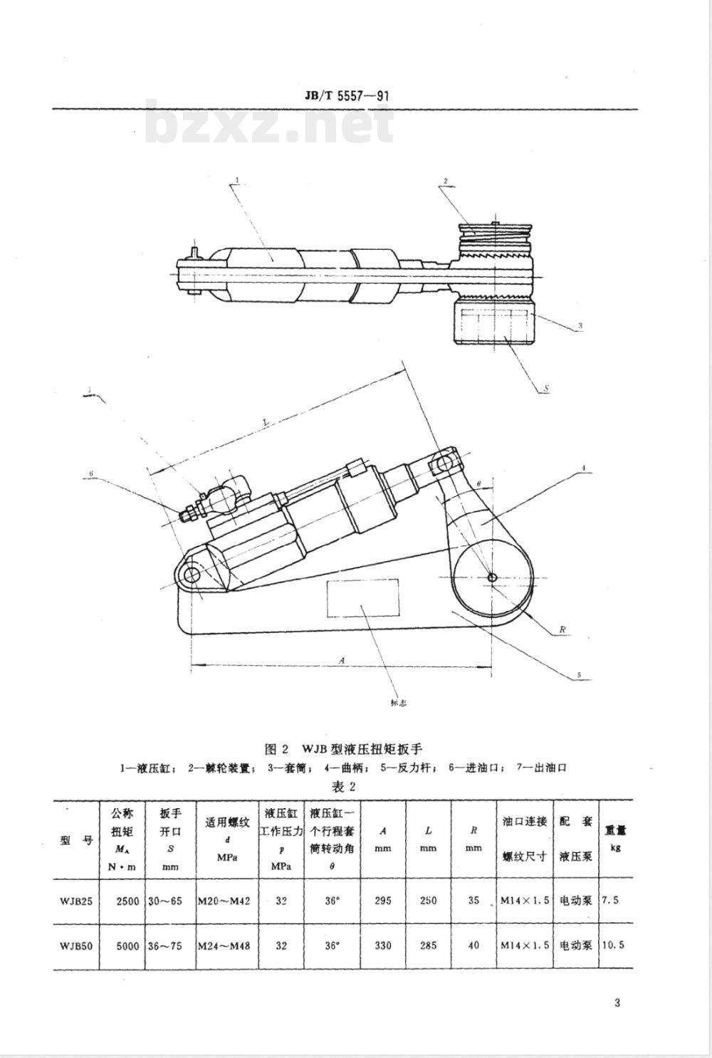 JB/T 5557-1991 液压扭矩扳手 JB/T 5557-1991 液压扭矩扳手