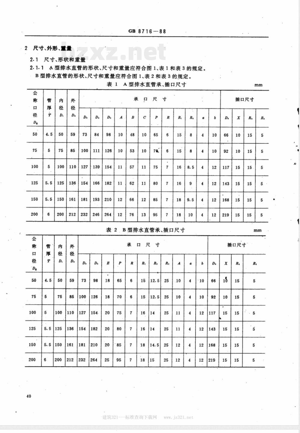 GB 8716-1988 排水用灰口铸铁直管及管件