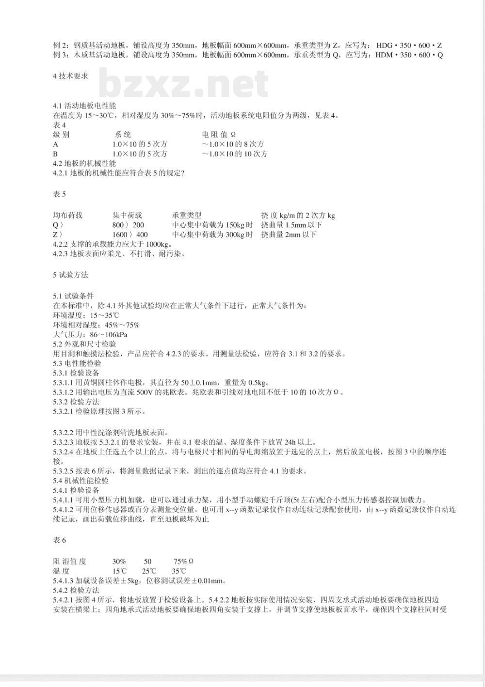GB 6650-1986 计算机机房用活动地板技术条件