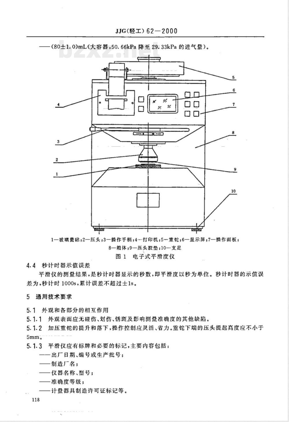JJG (轻工) 62-2000 纸与纸板平滑度仪