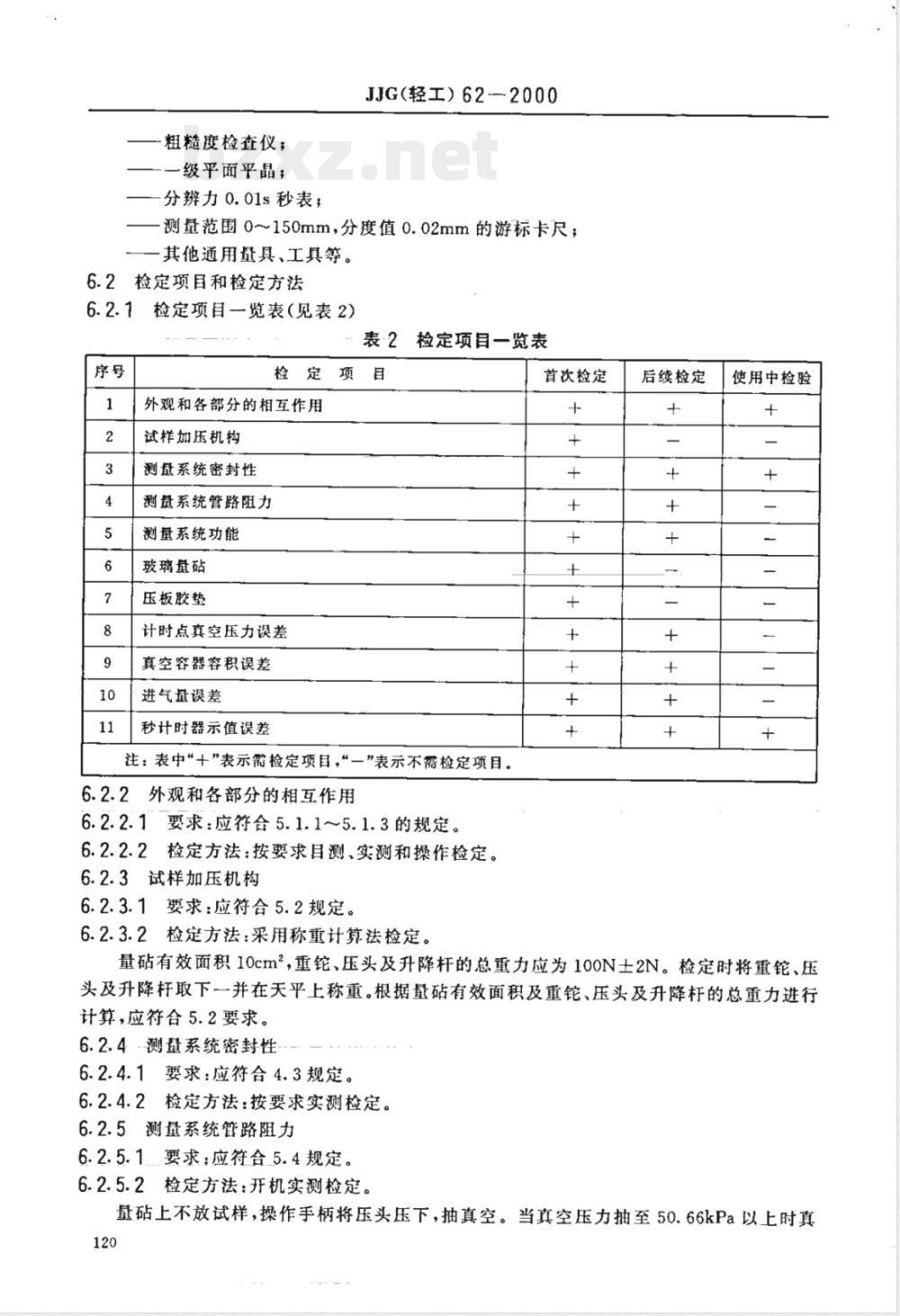 JJG (轻工) 62-2000 纸与纸板平滑度仪