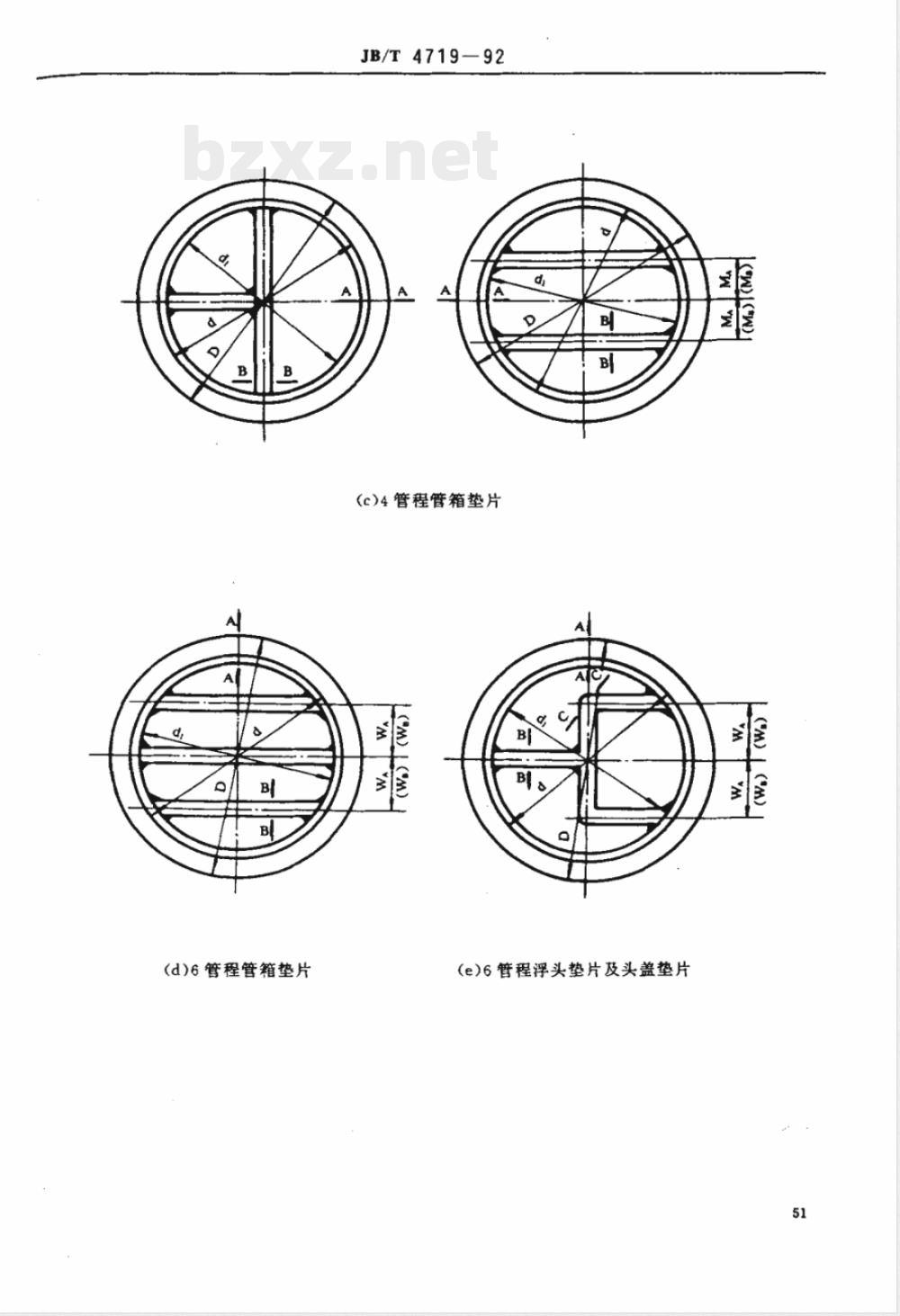 JB/T 4719-1992 管壳式换热器用缠绕垫片