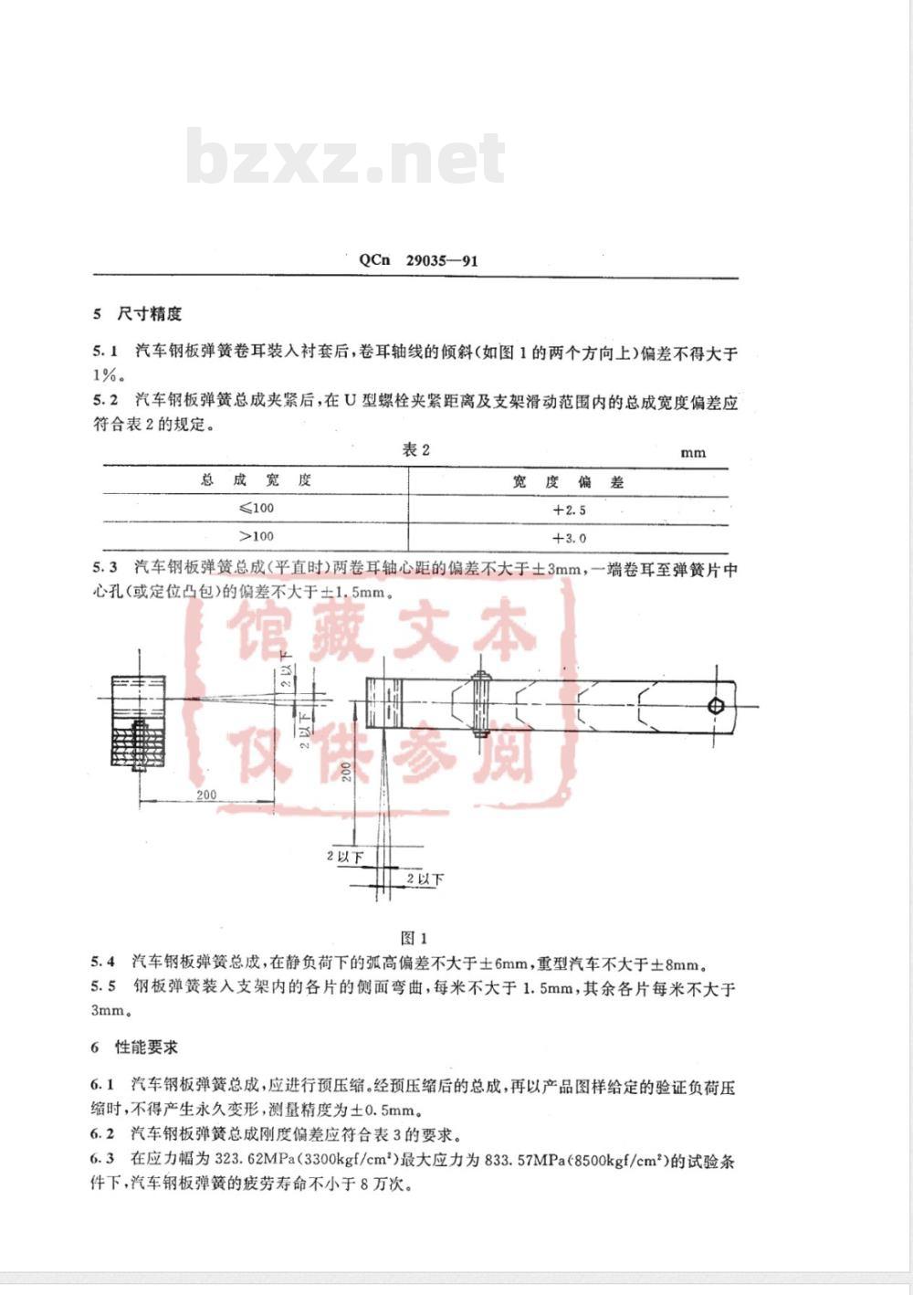 QC/T 29035-1991 汽车钢板弹簧技术条件