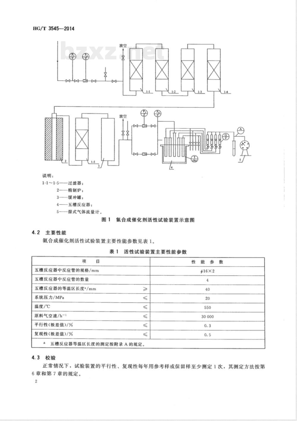 HG/T 3545-2014氨合成催化剂活性试验方法 