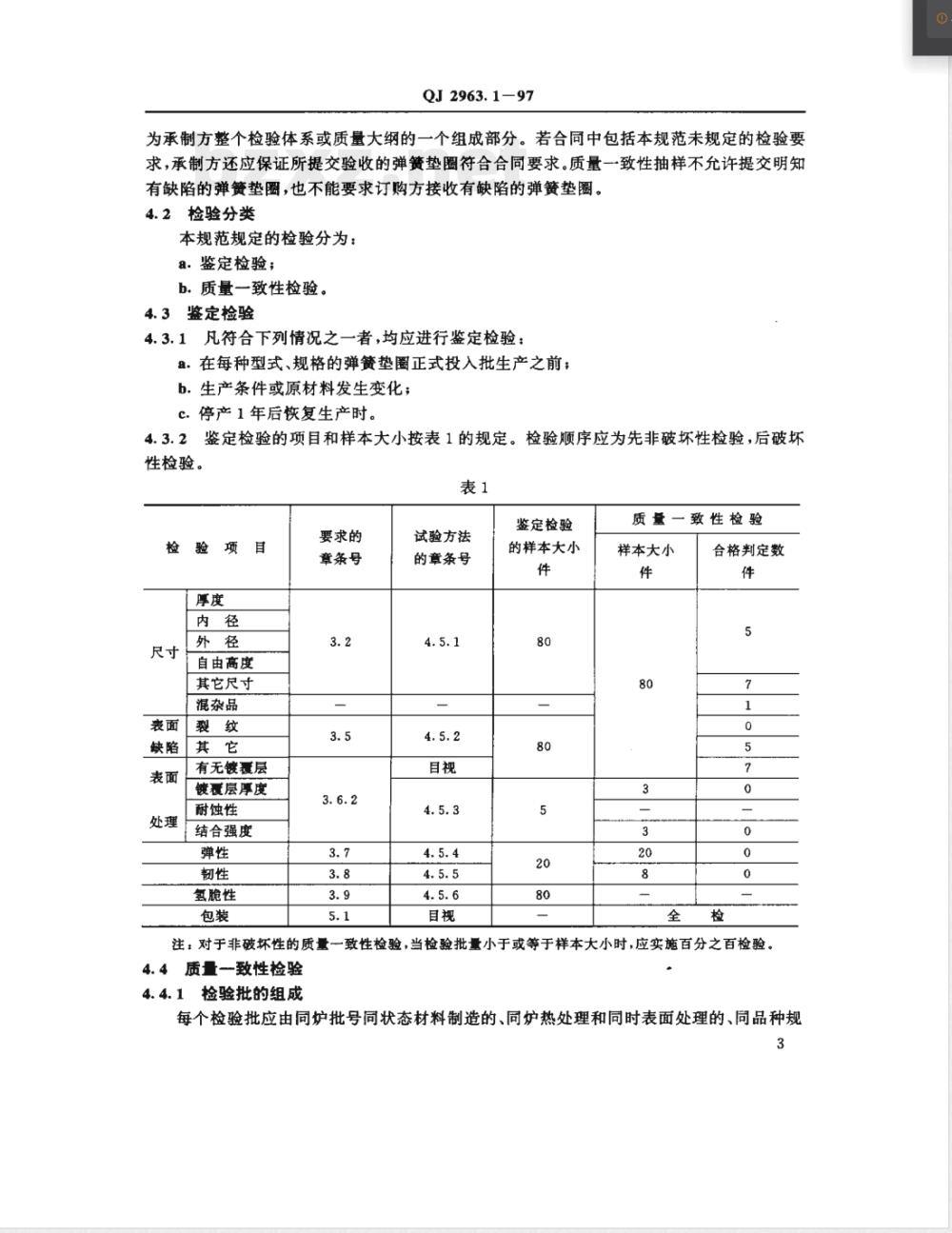 QJ 2963.1-1997 专用弹簧垫圈 通用规范