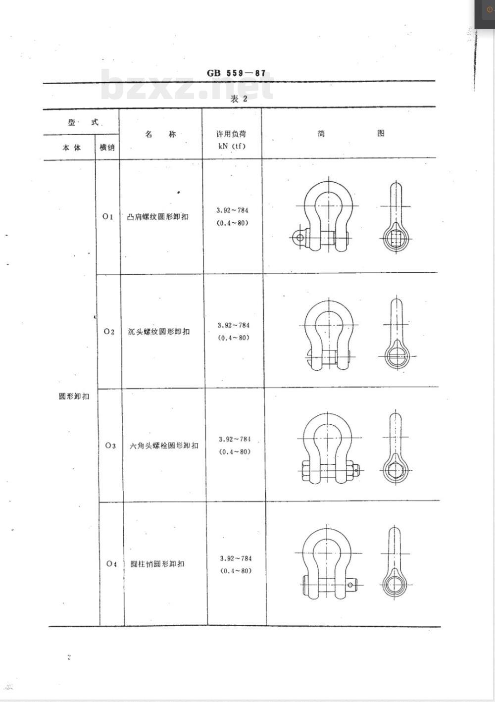 CB/T 32-1999 船用卸扣