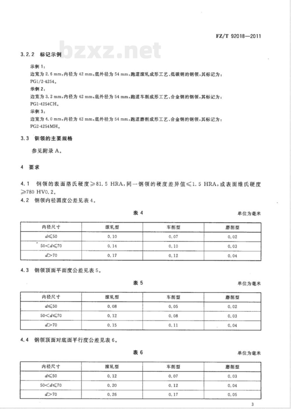 FZ/T 92018-2011平面钢领 