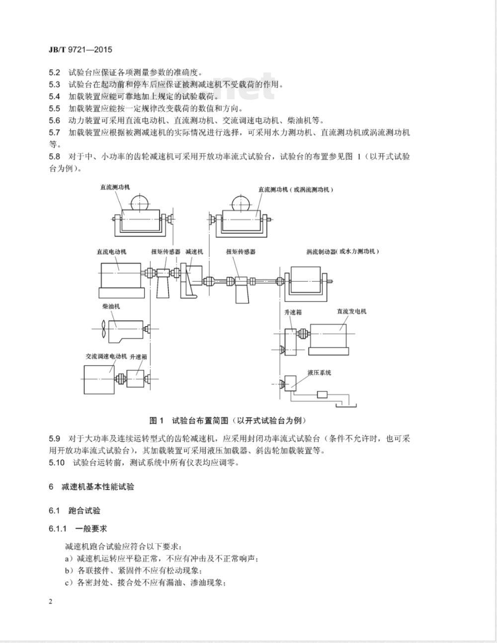 JB/T 9721-2015土方机械 减速机试验方法 