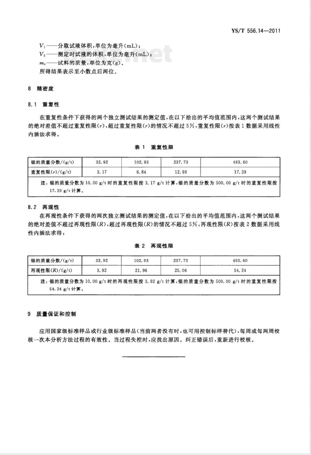 YS/T 556.14-2011锑精矿化学分析方法 第14部分：银量的测定 火焰原子吸收光谱法 