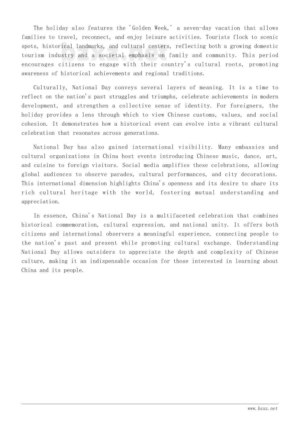 国庆节的意义英文介绍:让世界了解中国的节日文化 国庆节的意义英文介绍:让世界了解中国的节日文化