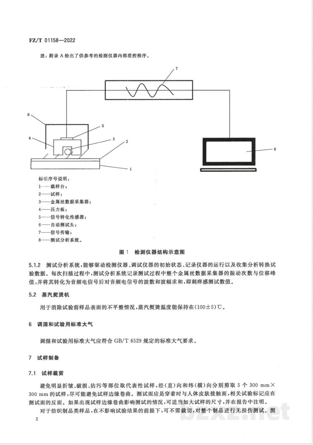 FZ/T 01158-2022纺织品 织物刺痒感的测定 振动音频分析法 