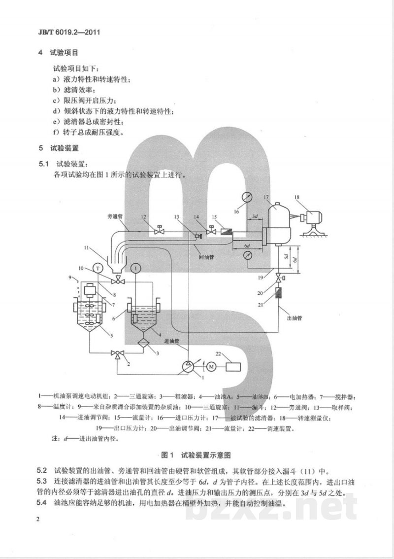 JB/T 6019.2-2011内燃机 离心式机油滤清器  第2部分：试验方法 