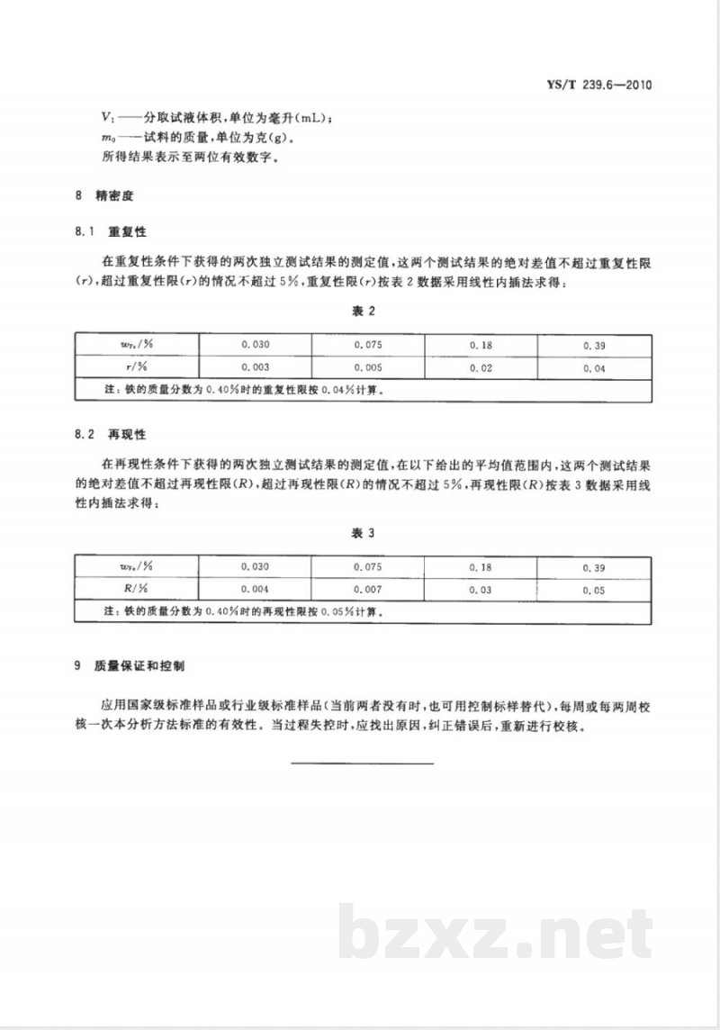 YS/T 239.6-2010三硫化二锑化学分析方法 第6部分:铁量的测定 邻二氮杂菲分光光度法 