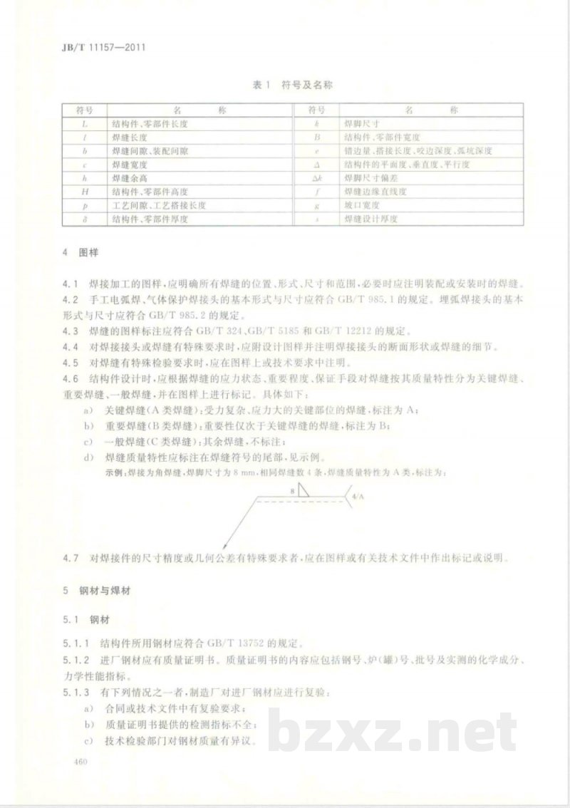 JB/T 11157-2011塔式起重机  钢结构制造与检验 