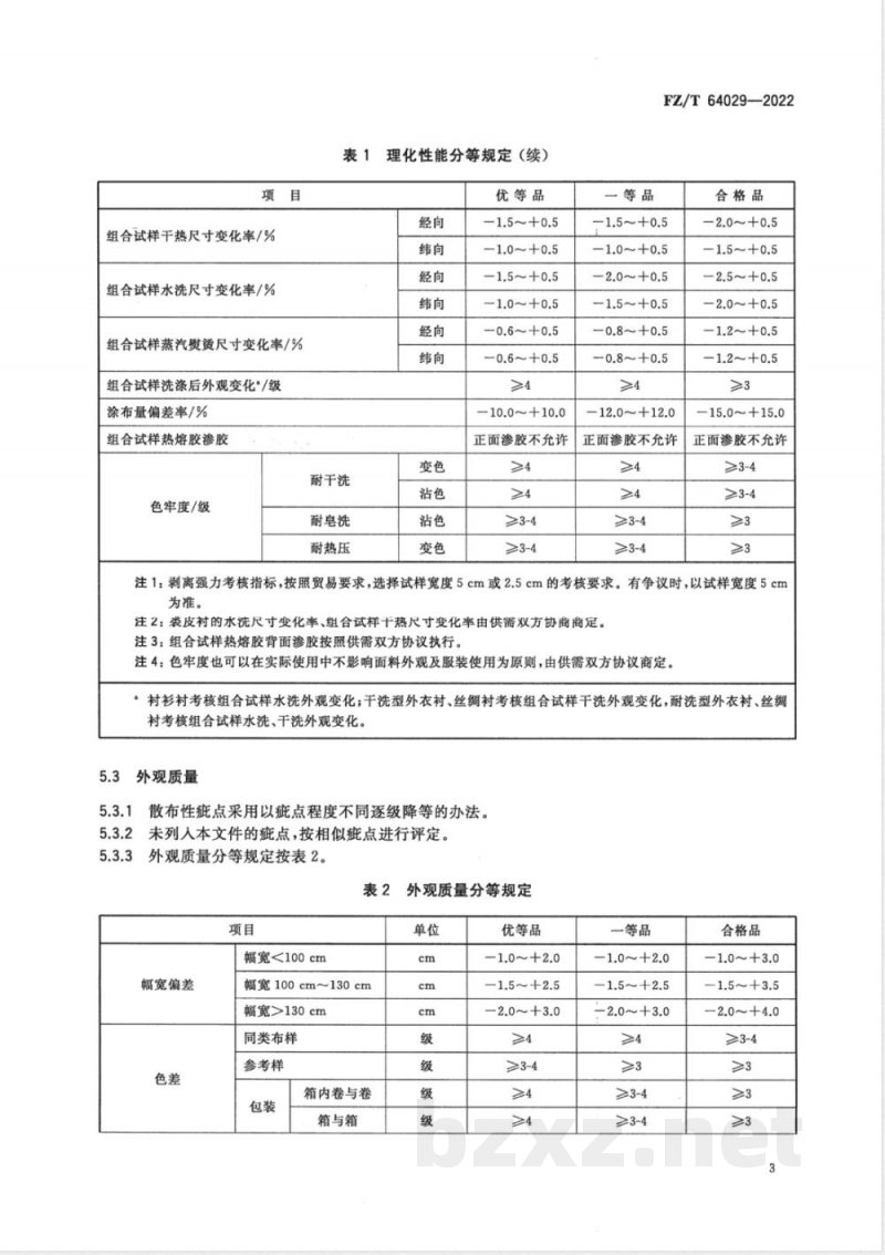 FZ/T 64029-2022弹性机织粘合衬 