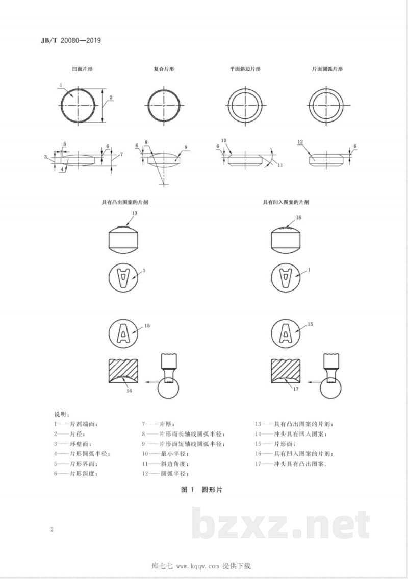 JB/T 20080-2019T系列压片冲模 