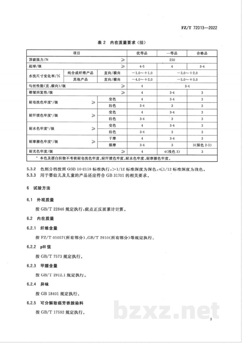 FZ/T 72013-2022服用经编间隔织物 