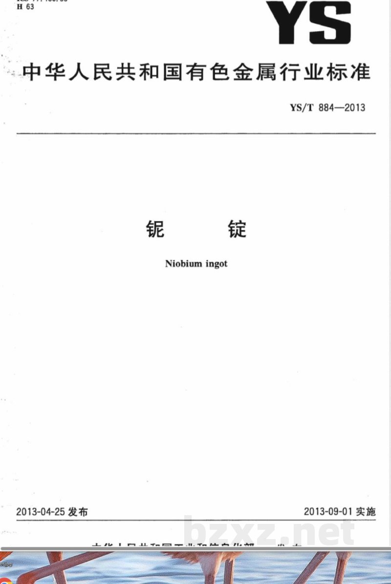 YS/T 884-2013铌锭 