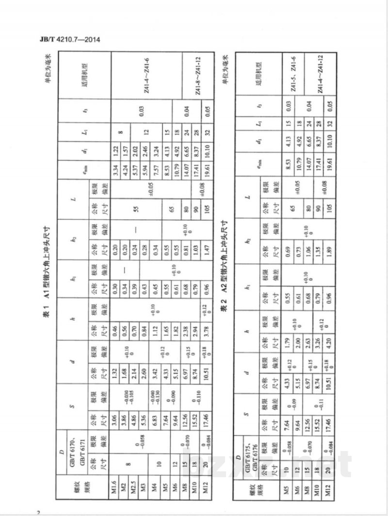 JB/T 4210.7-2014六角螺母冷镦模 第7部分：镦六角上冲头 