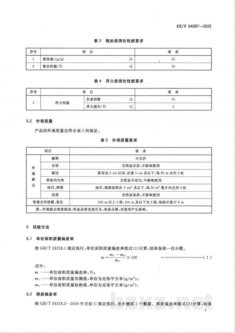 FZ/T 64087-2022木棉纤维絮片 