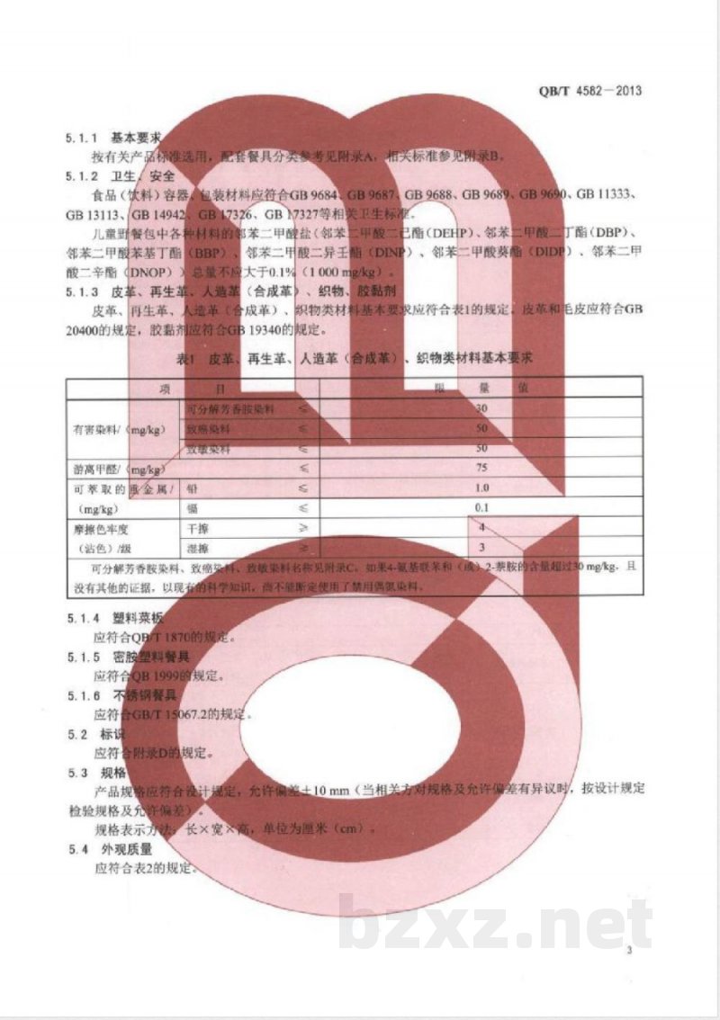 QB/T 4582-2013野餐包 