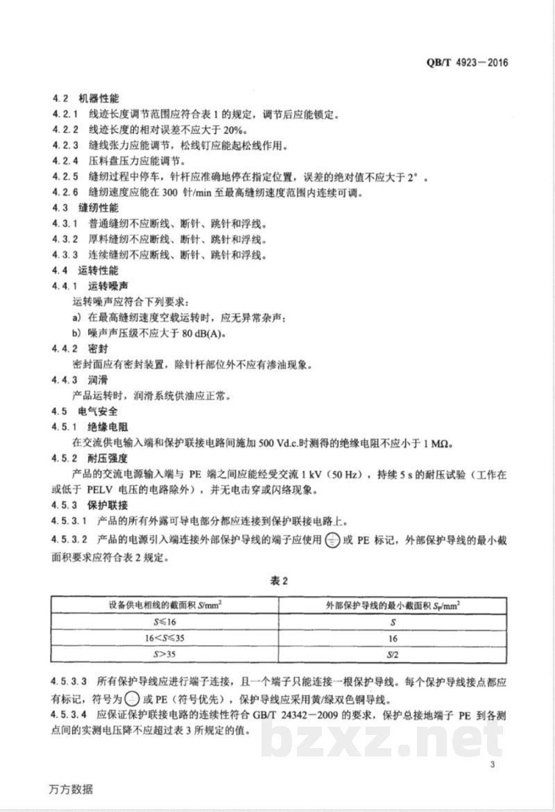 QB/T 4923-2016工业用缝纫机 计算机控制毛皮拼接缝缝纫机 