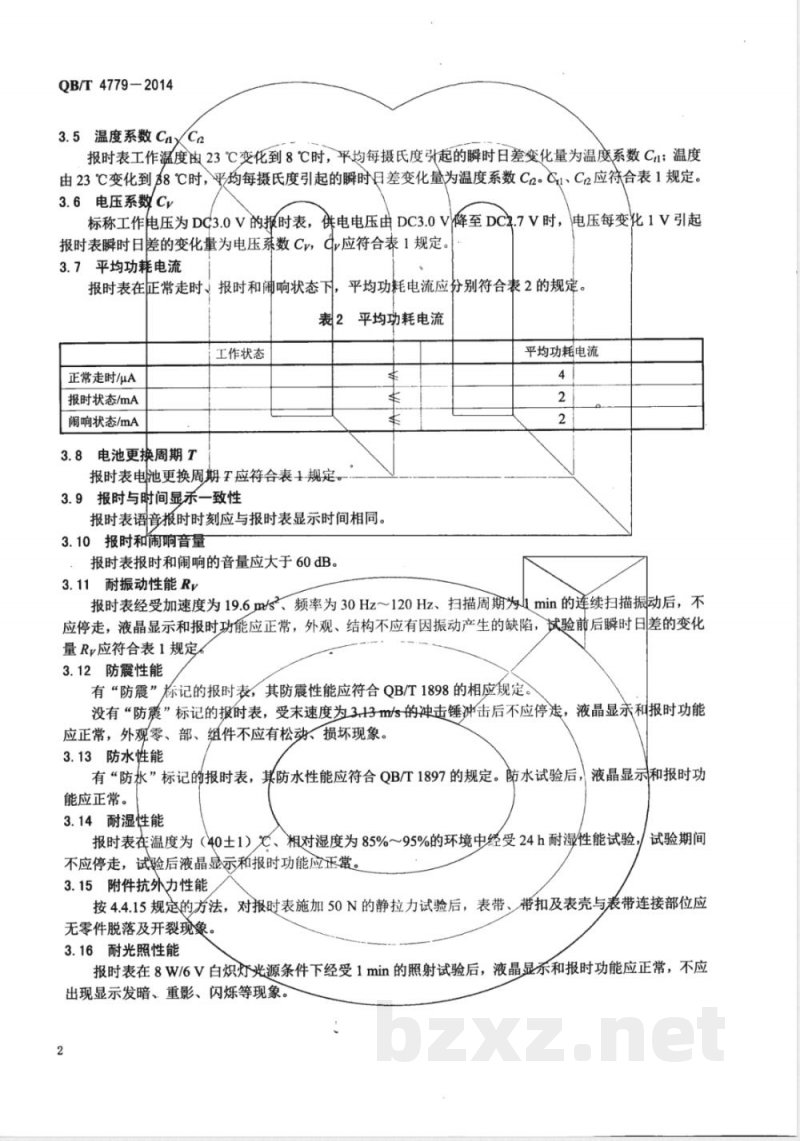 QB/T 4779-2014液晶式语音报时石英手表 