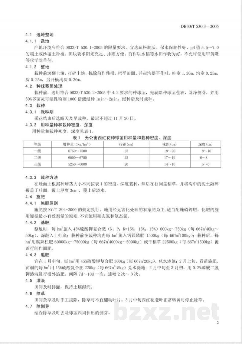DB33/T 530.3-2005无公害中药材 西红花 第3部分 生产加工技术规程