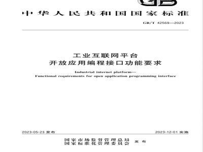GB/T 42569-2023工业互联网平台 开放应用编程接口功能要求 
