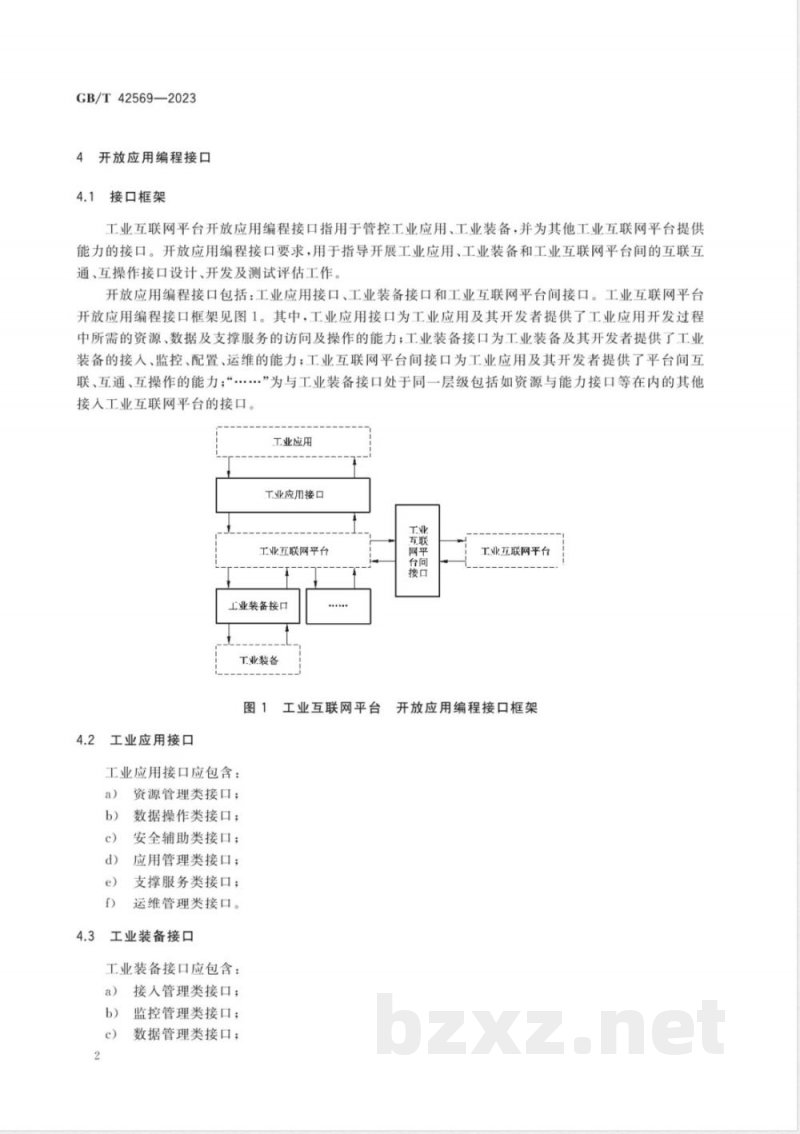 GB/T 42569-2023工业互联网平台 开放应用编程接口功能要求 
