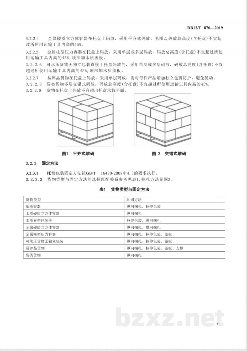 DB12/T 870-2019托盘包装方法和包装尺寸设计通则