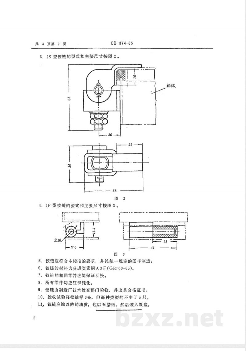 CB 374-1965 电气箱铰链