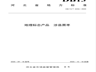 DB13/T 5226-2020地理标志产品 涉县黑枣