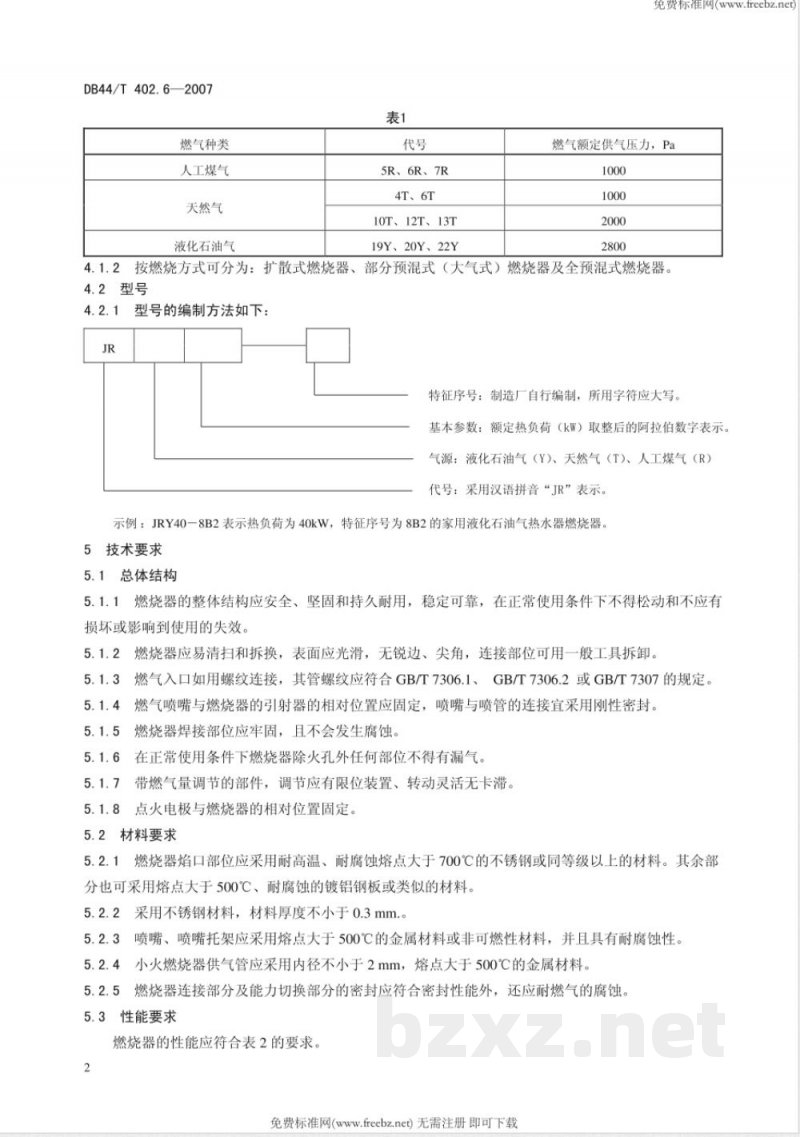 DB44/T 402.6-2007家用燃气快速热水器燃烧器