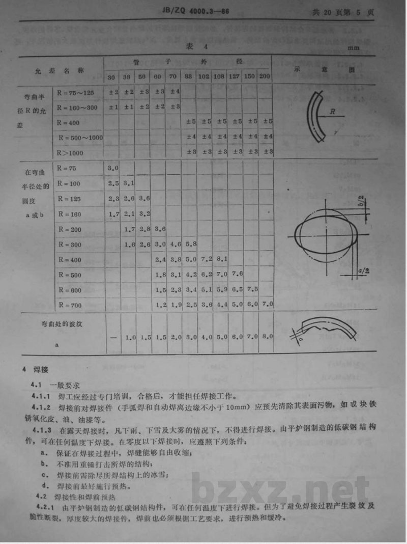 JB/ZQ 4000.3-1986 焊接件通用技术要求