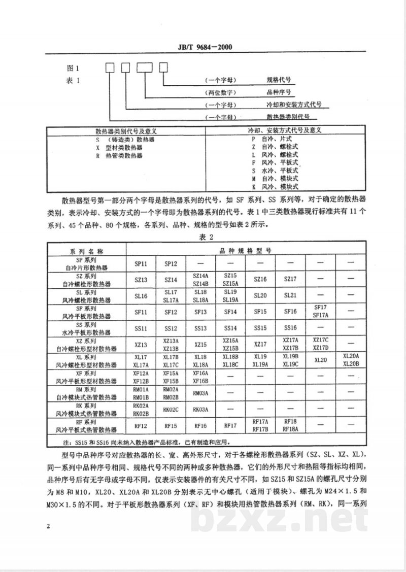 JB/T 9684-2000 电力半导体器件用散热器选用导则