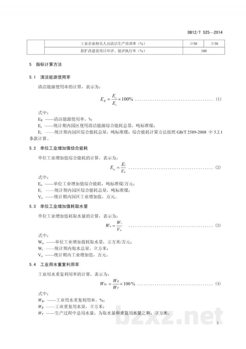 DB12/T 525-2014工业园区清洁生产评价规范