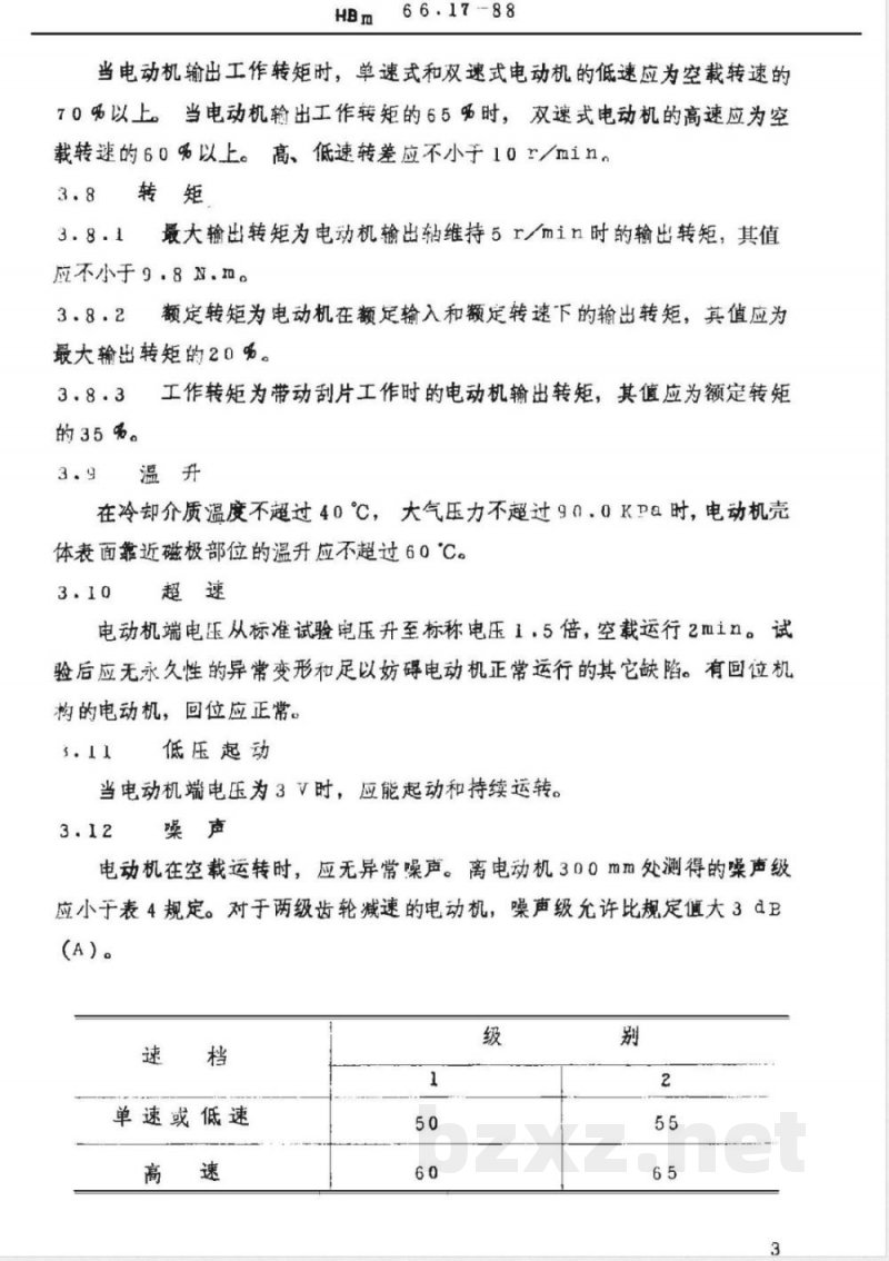 HBM 66.17-1988 微型货车 刮水电动机