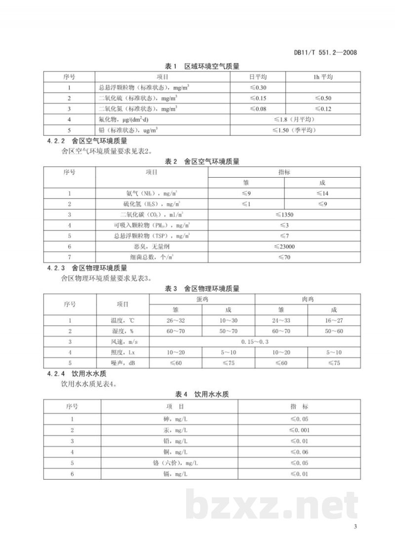 DB11/T 551.2-2008无公害食品 畜禽场环境质量 第2部分：鸡场环境质量