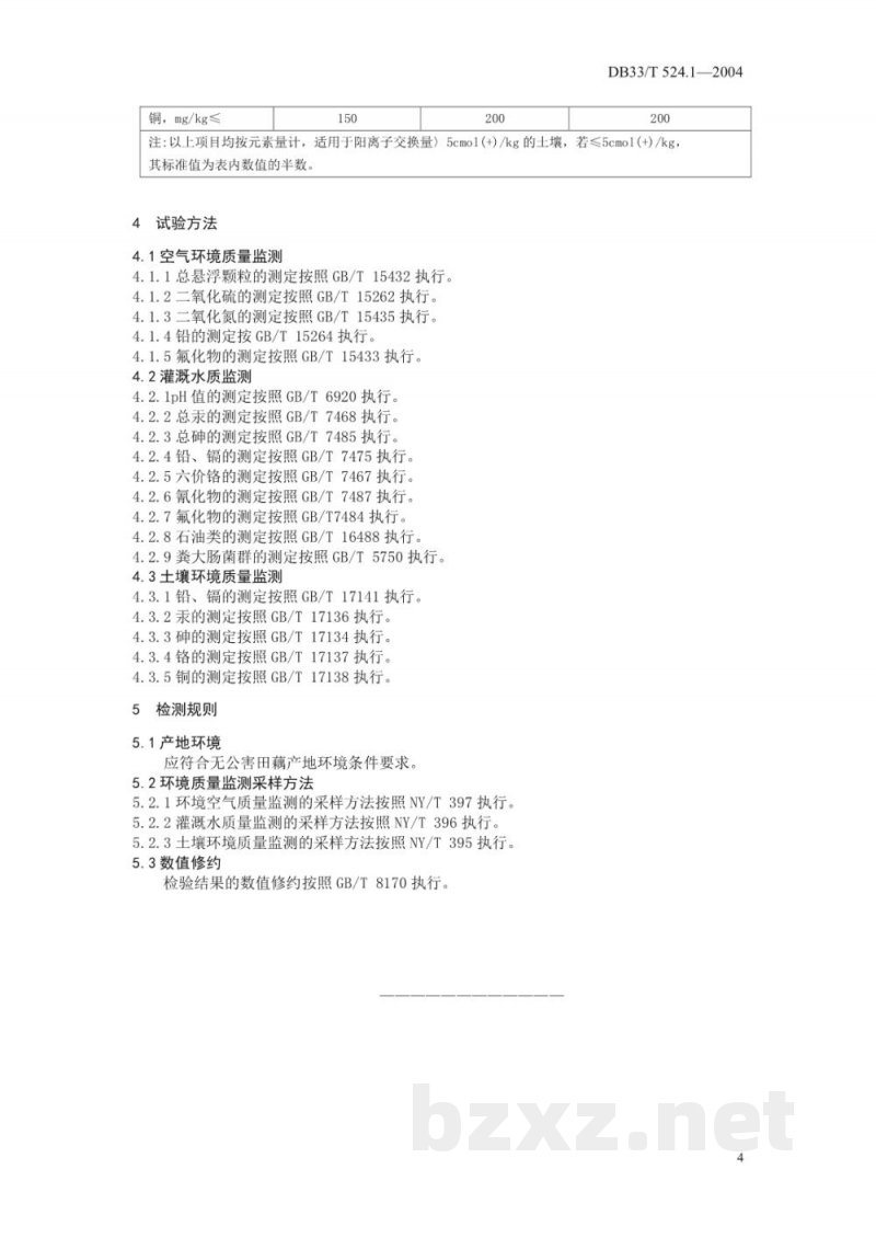 DB33/T 524.1-2004无公害田藕 第1部分：产地环境条件